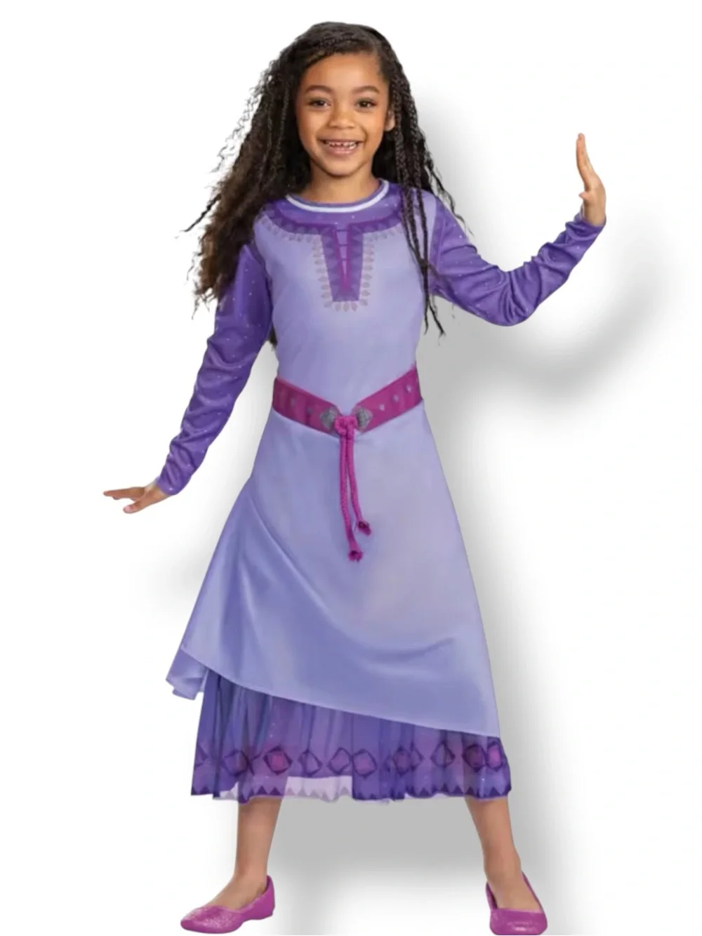 Disney Wish Asha Adventure Dress Up Costume Purple Girls Small 4-6X NEW